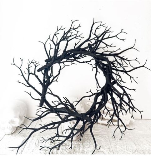 할로윈 공포 벽장식 나뭇가지 기본 가시 리스